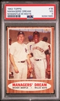 1962 Topps Managers Dream #18 Mantle & Mays PSA 3 (VG)